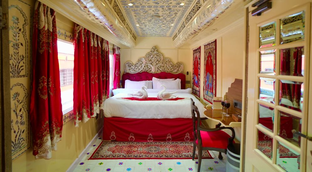 A Suite lounge aboard the Palace on Wheels