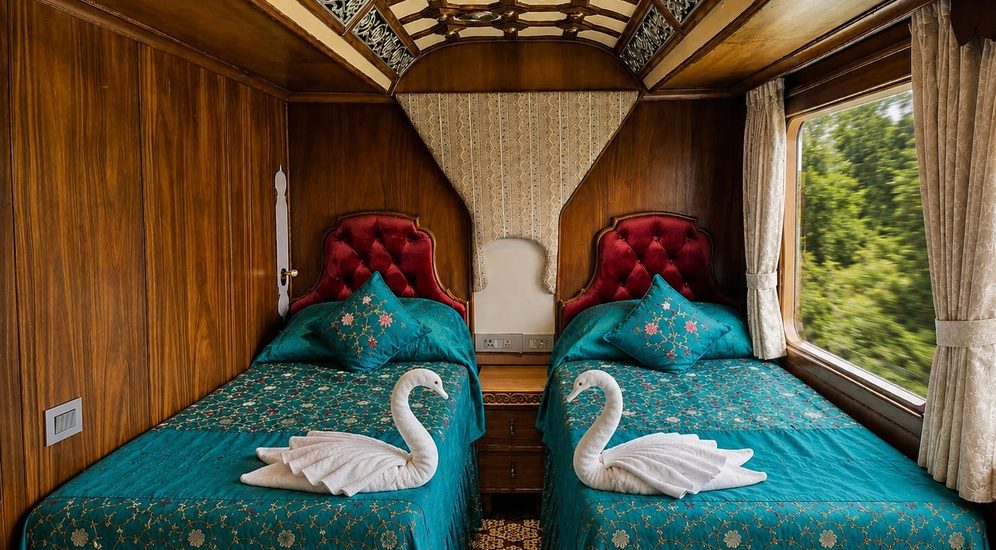 A Super Deluxe cabin aboard the Palace on Wheels